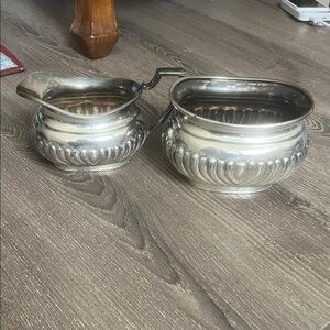 Wallace from England Silver Decorative Creamer and Sugar Set - Home Dining